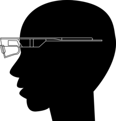 Google Glasses On Bald Head Sticker Svg Vector, Free Vectors File